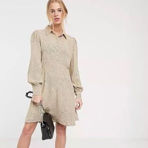& Other Stories Dot print shirt dress, Beige